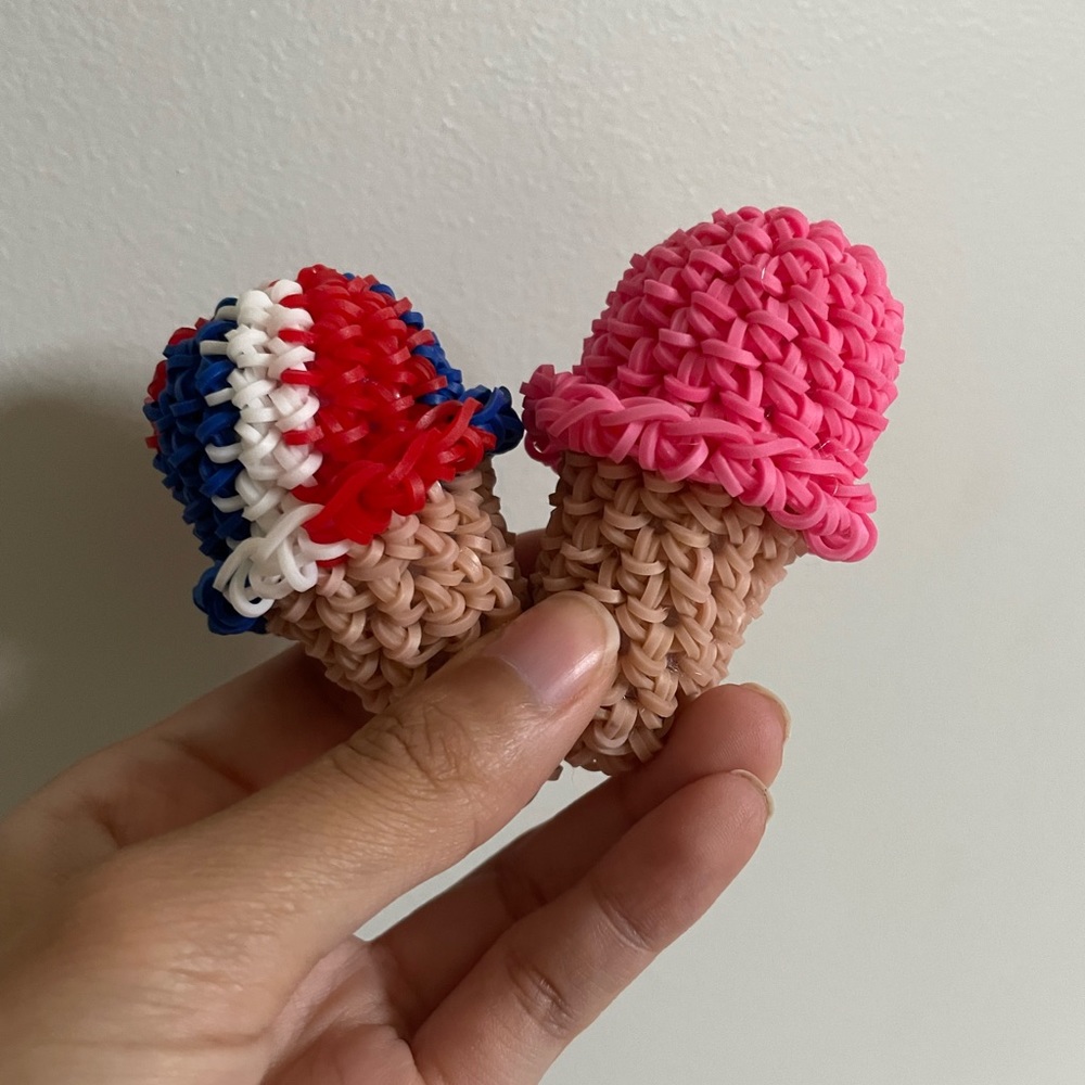 Rainbowloom loomigurumi ice cream
